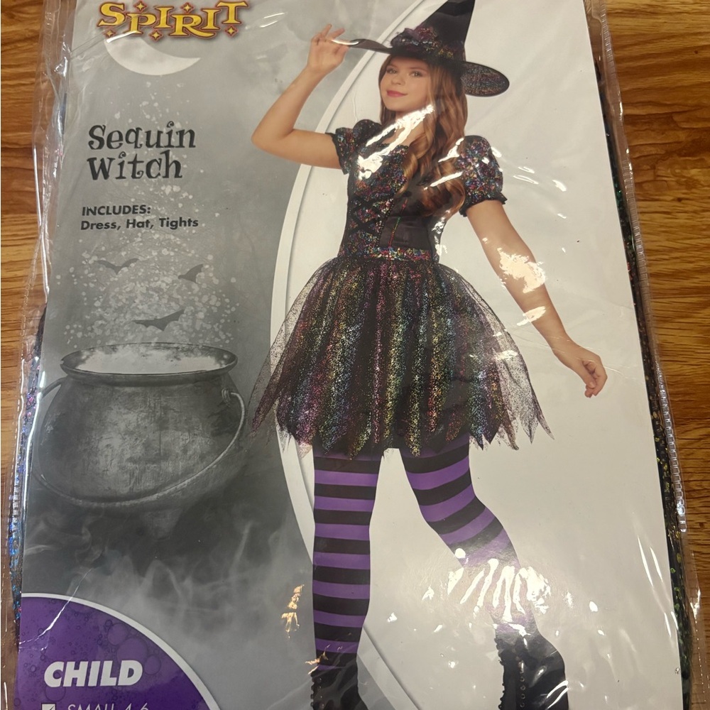 Sequin Witch Costume for Kids size 4-6 child